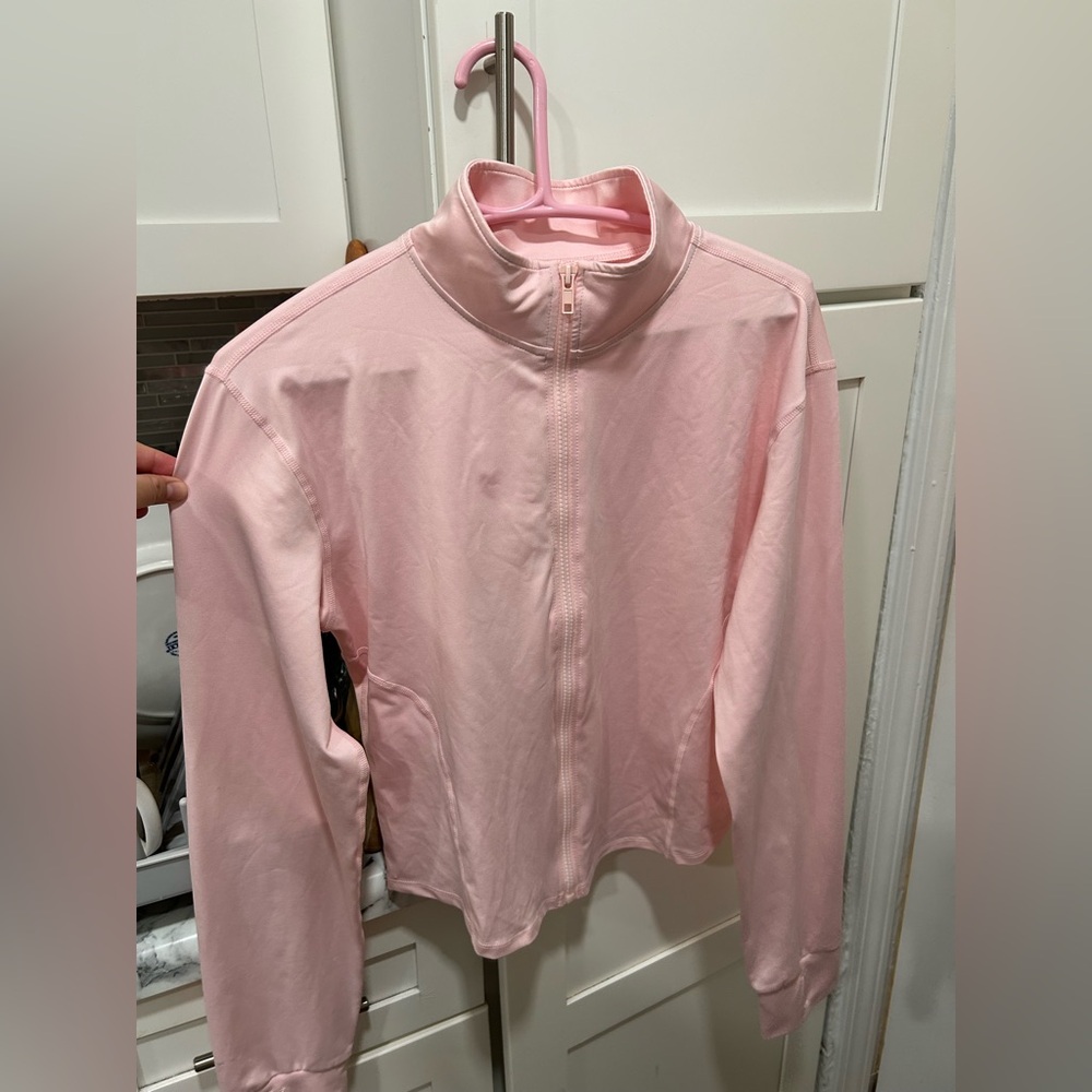 Pink slim fit running jacket